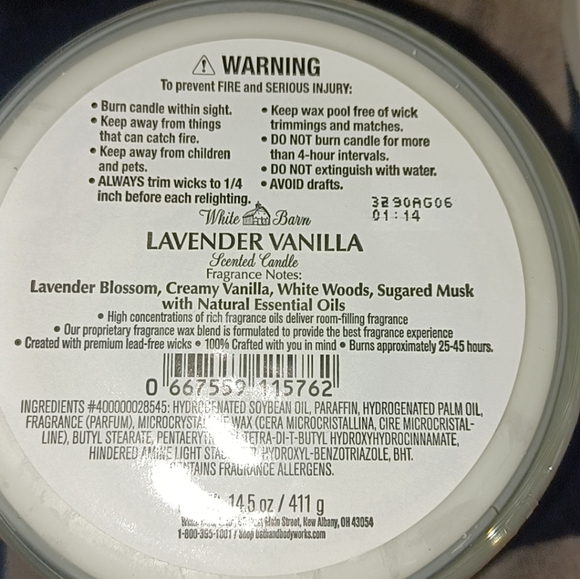 2 LAVENDER VANILLA 3-WICK CANDLES - Picture 3 of 3